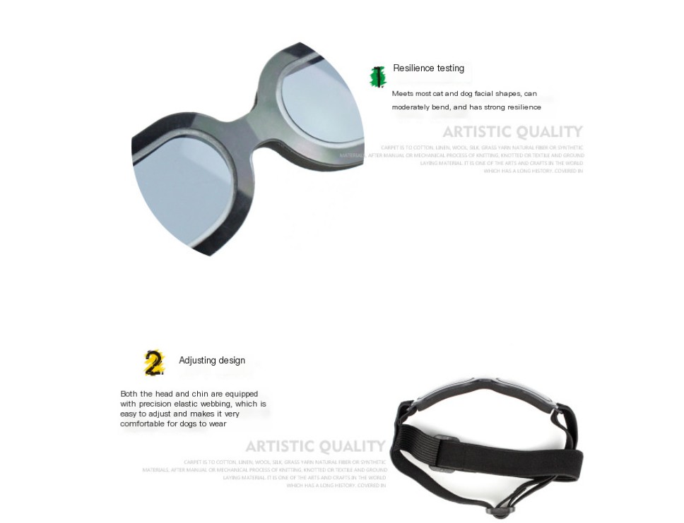 Pet sunglasses in action