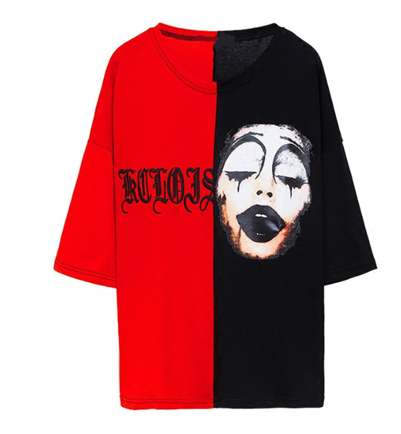 Red to Black Splicing Jacket Image 3