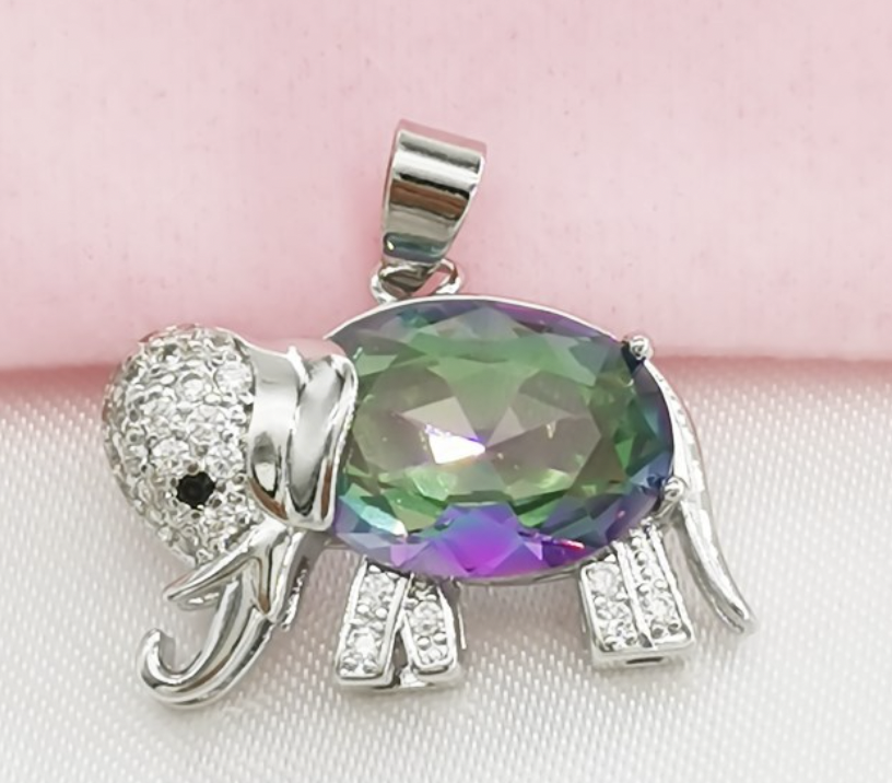 Crystal Elephant Pendant Image 3