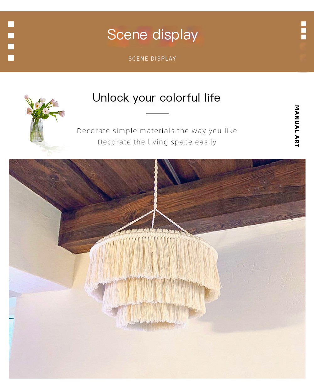 Macrame Hanging Lamp Image 6