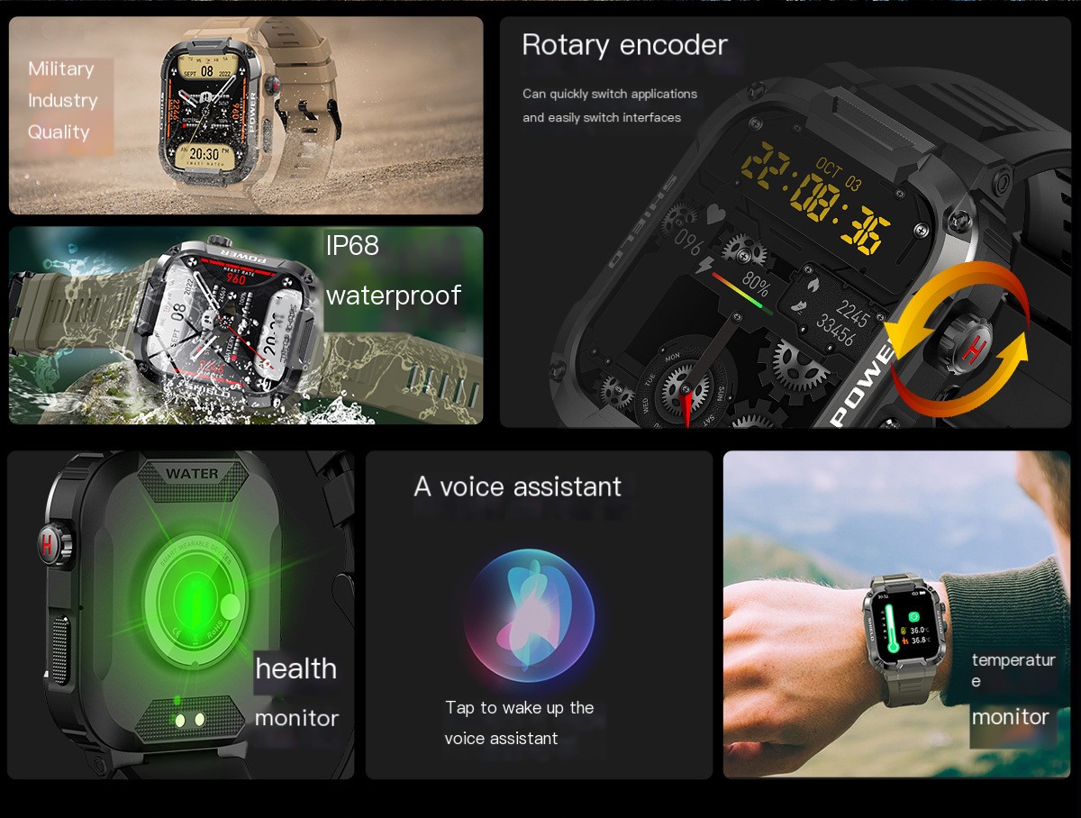 MK66 Smart Watch Color Options - Outdoor Style