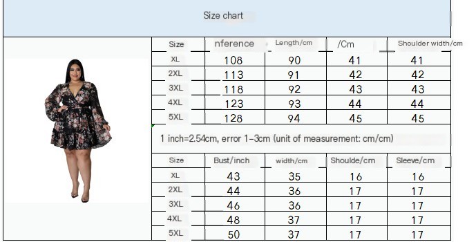 Plus Size Floral Chiffon Dress 1