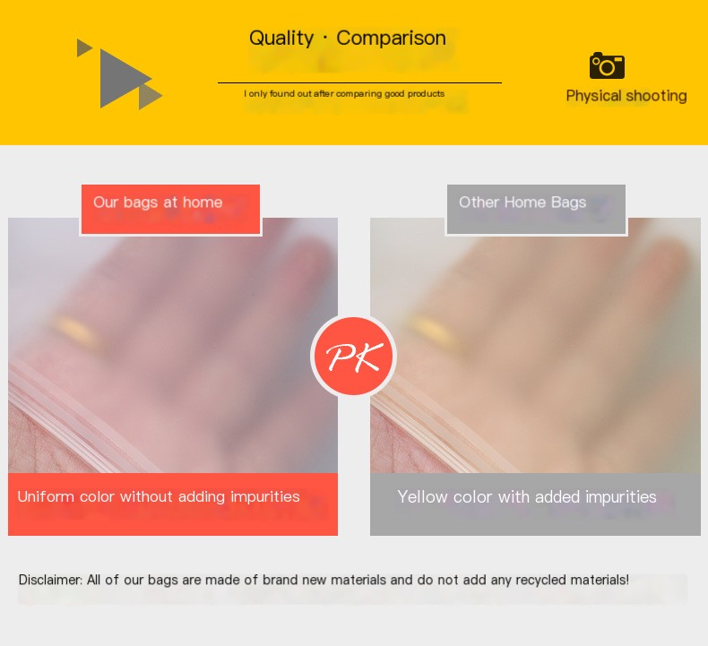 Thickened transparent frosted zipper bag wholesale custom pe ziplock bag plastic underwear socks storage clothing packaging bag