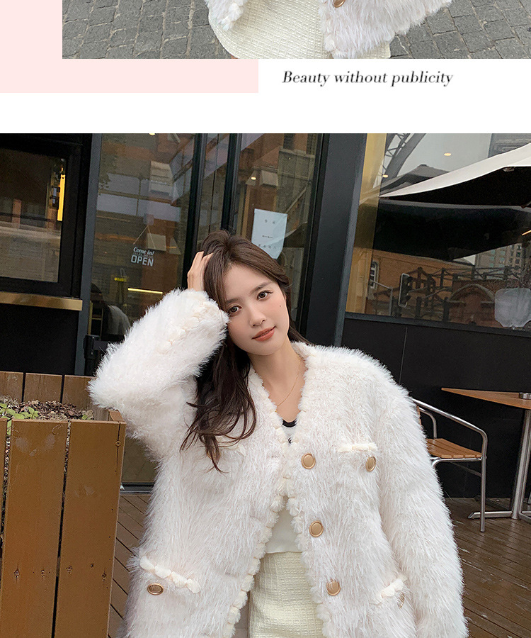 Spliced Plush Insulation Jacket Image 7
