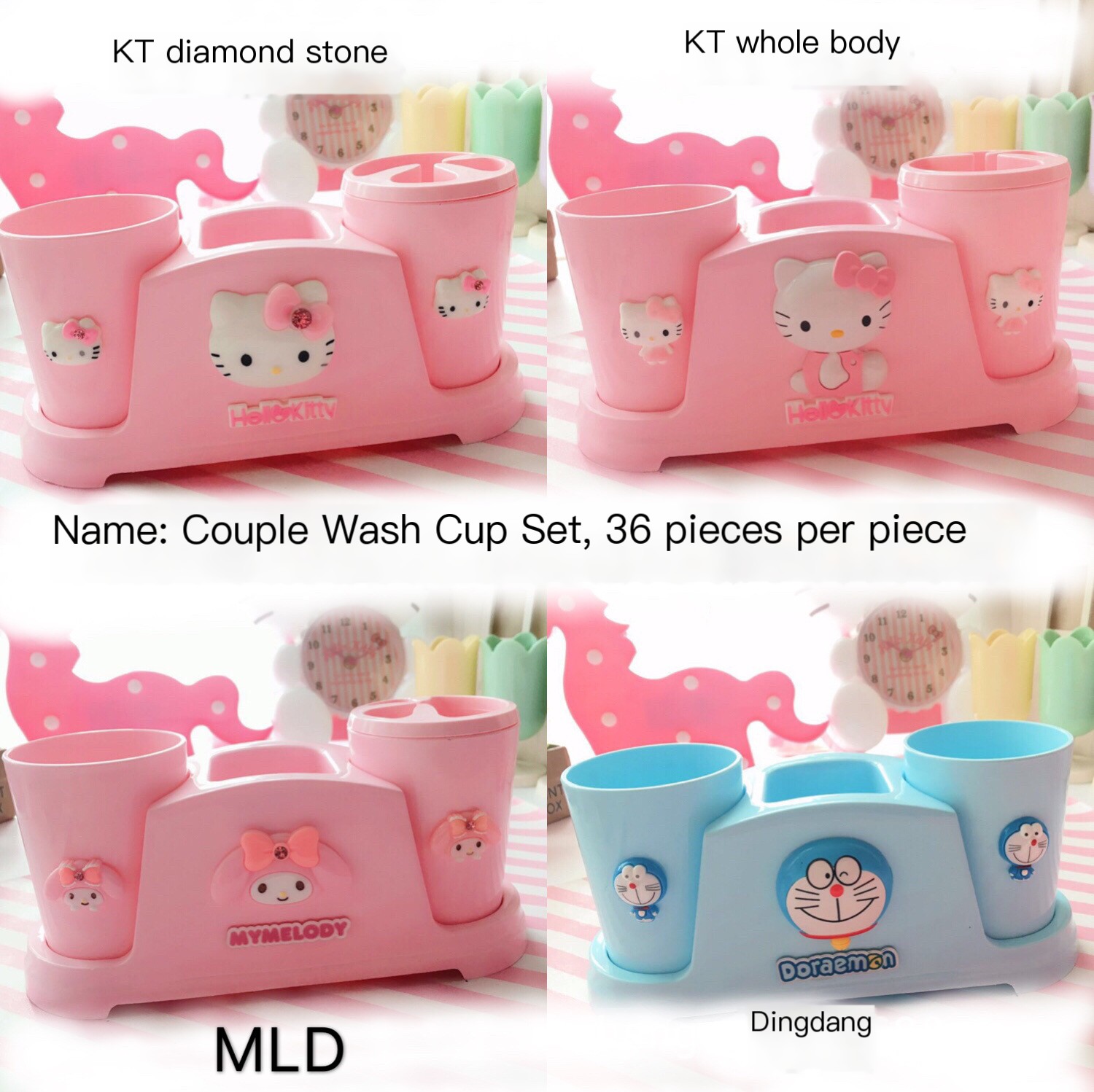 Cartoon Cat Toothbrush Set