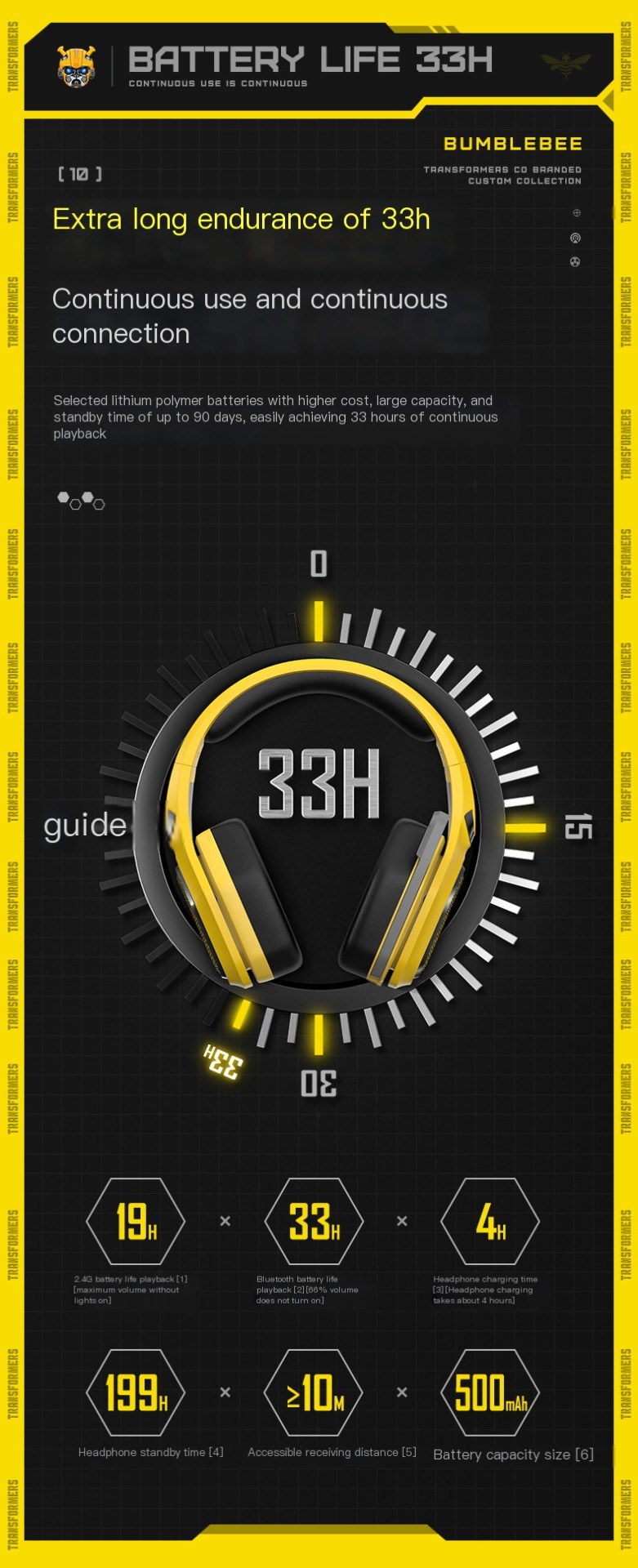 Transformers Bumblebee G01 Bluetooth Headphones