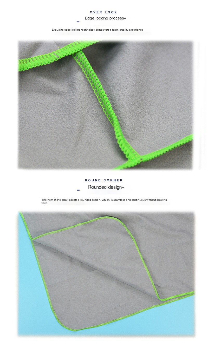 HiTurbo quick-drying cloak Cape Beach changing bathrobe double-sided velvet hooded bath towel absorbent quick-drying