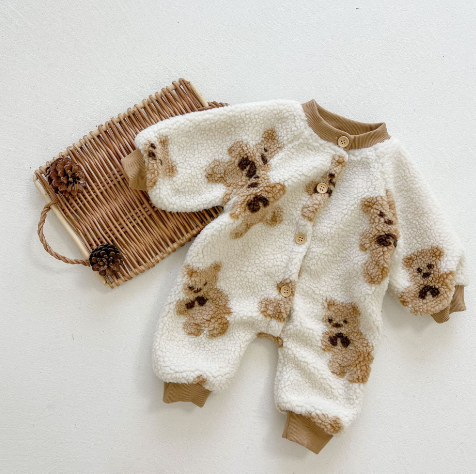 Autumn Velvet Teddy Onesie Image 2