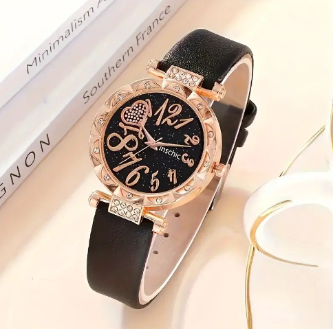 Quartz Watch with Decorative Elements