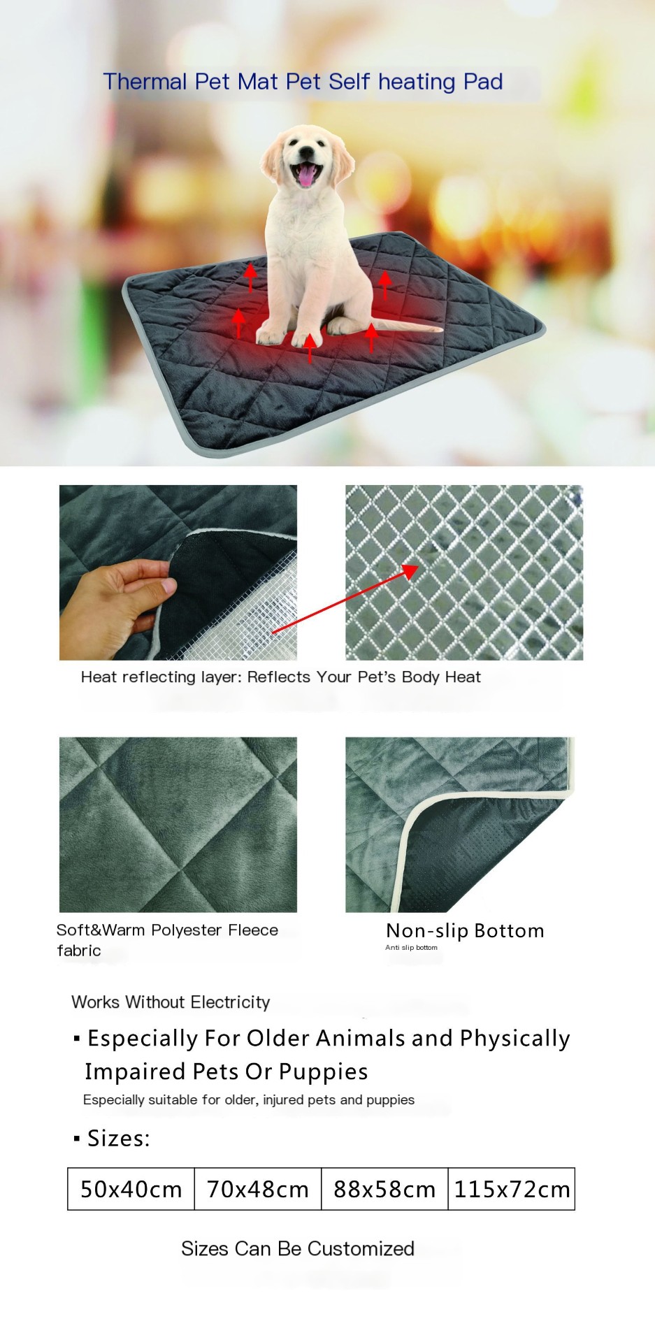 Cozy Self-Heating Pet Mat