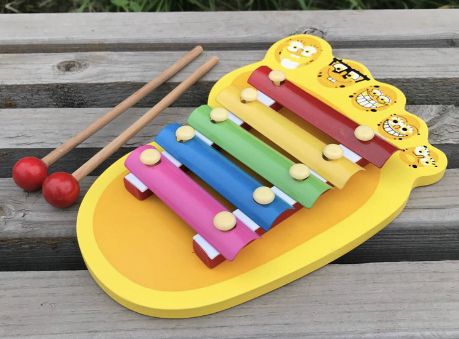 Baby Raising Intelligence Infant Puzzle Wooden Phonic Knock on Piano