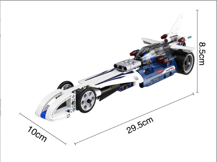 双鹰咔嗒拼装积木回力车 Image 2
