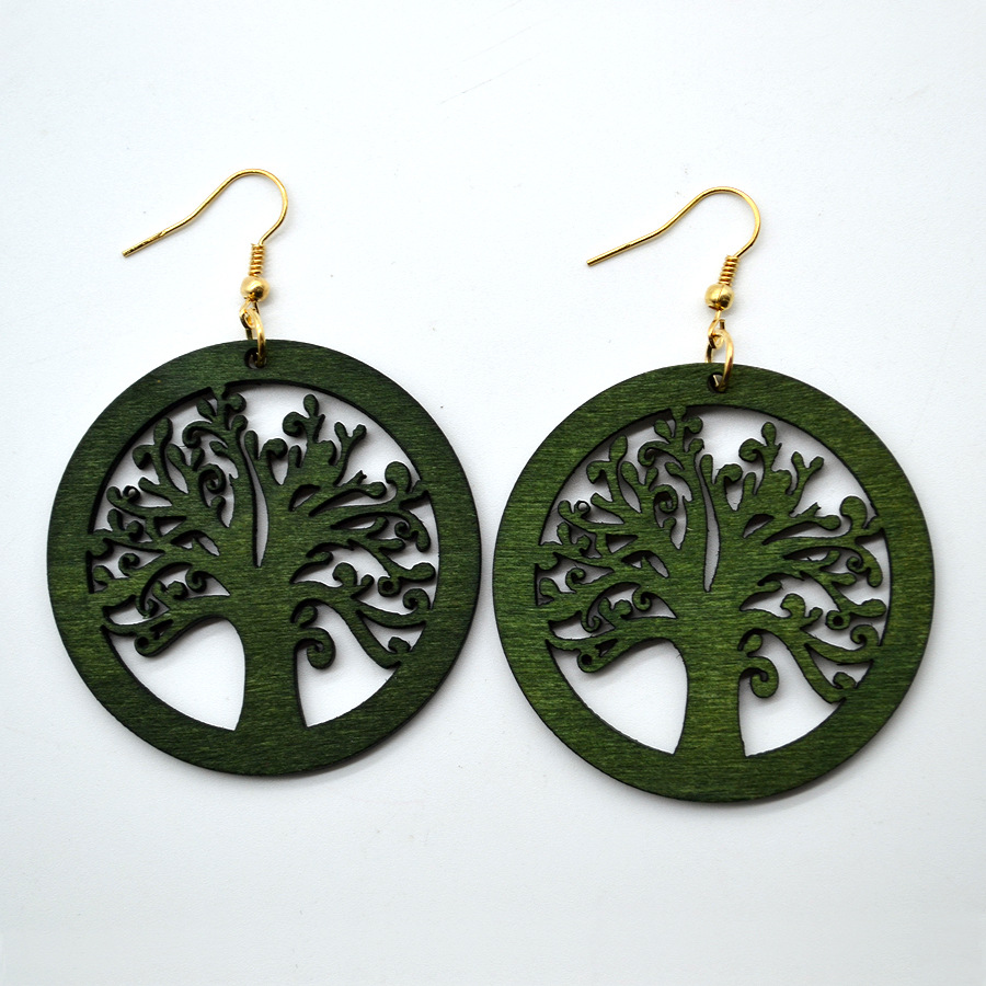 Elegant Wooden Earrings