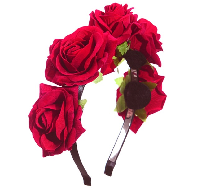Rose Flower Headband Image 3
