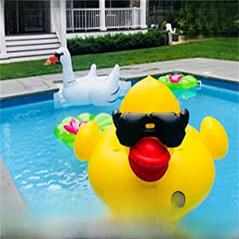 Source manufacturers sell inflatable rhubarb duck/inflatable sunglasses rhubarb duck/inflatable floating row/children's Mount image
