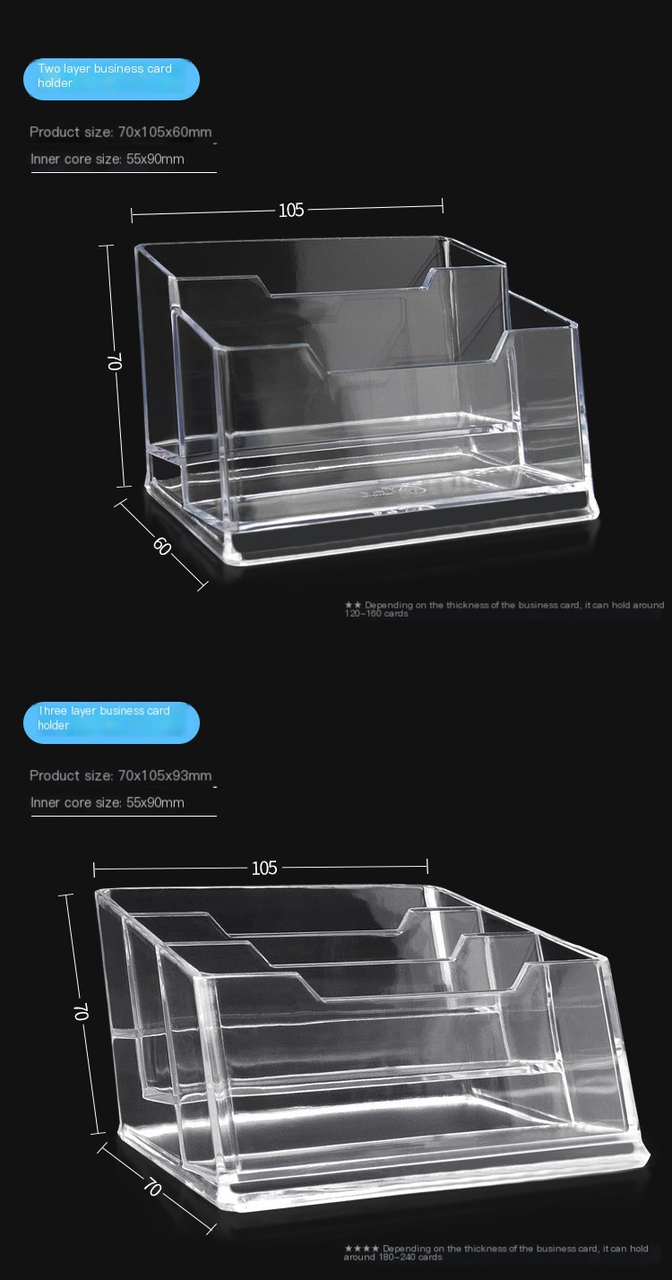 Double layer business card box