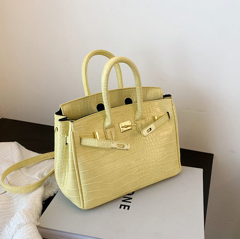 Crocodile Pattern Platinum Bag - Color Options