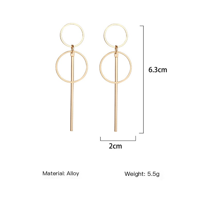 Geometric Circle Earring in Silver