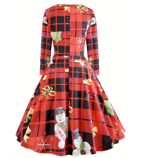 A-line dress close up