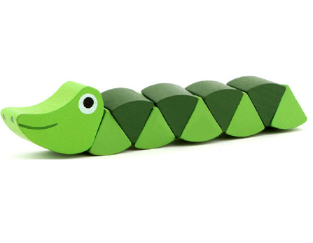 Wooden Colorful Caterpillar Toy Style 2