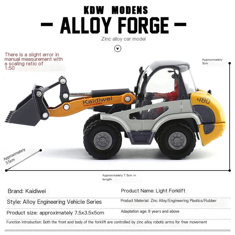 Alloy Construction Vehicle Model 1:50