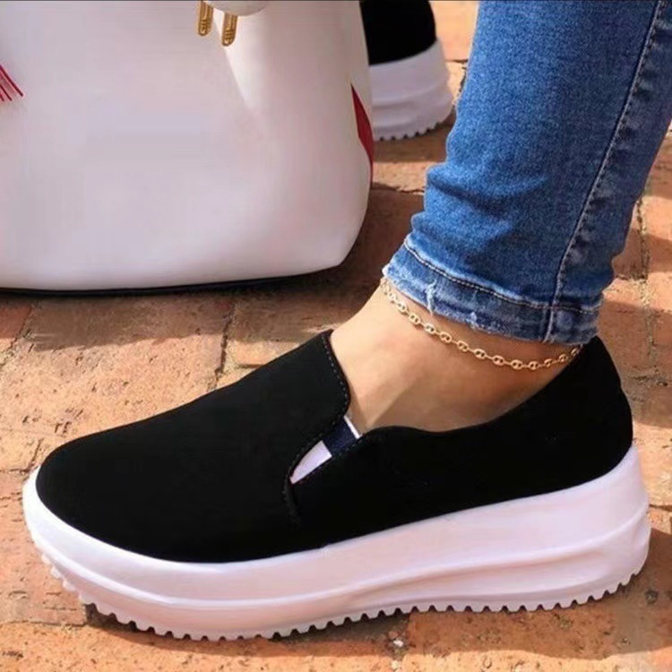 Zapatos de cuña de caña baja con punta redonda 2