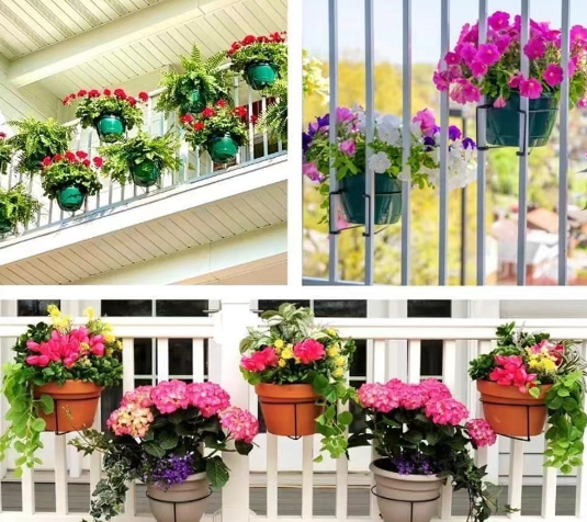 Floating Garden railing flower pot stand