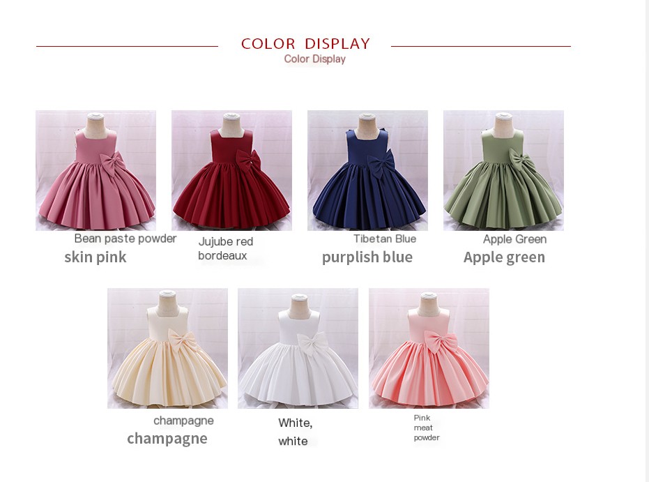 Children's Birthday Big Bow Dress 4