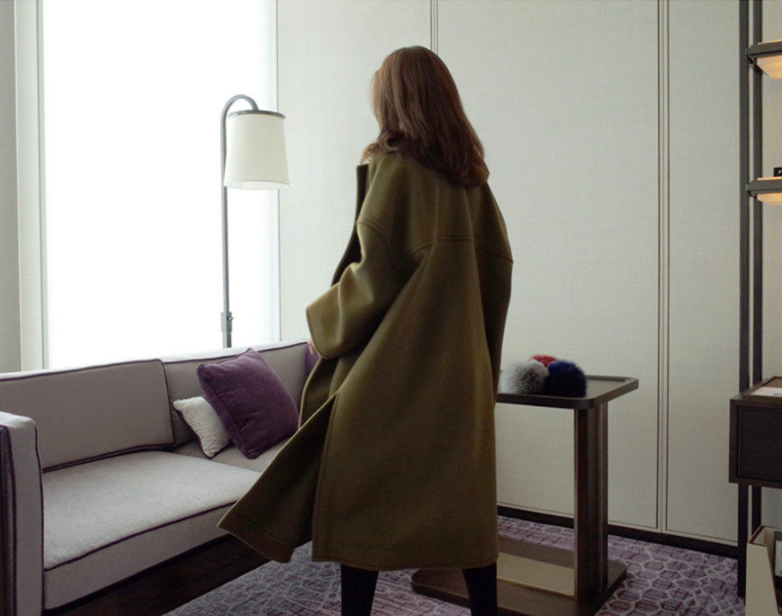 Woolen Trench Coat Image 3