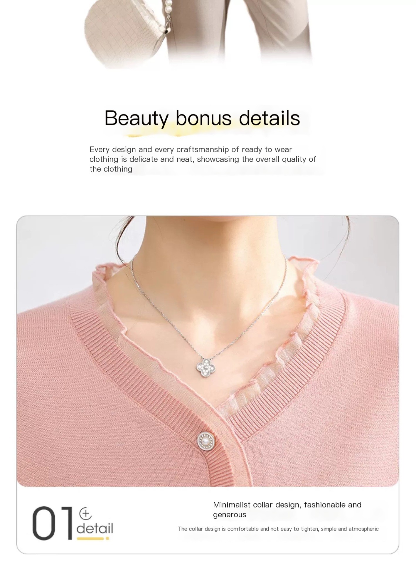 Spring new fashionable fashionable middle-aged and elderly women's lace lace collar bottoming shirt mother's inner sweater