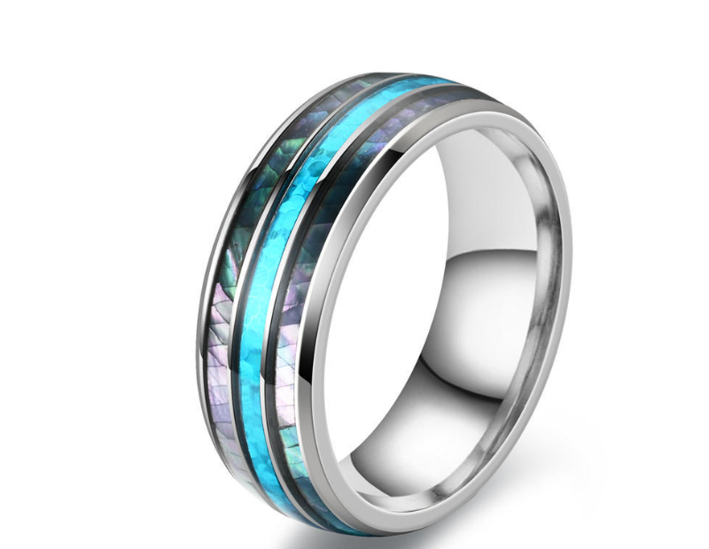 Colorful Tungsten Steel Ring Image 1