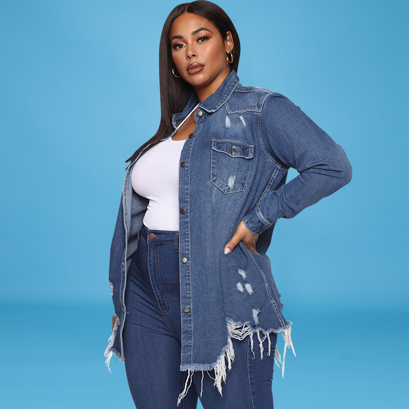 Women's Denim Trench Coat 8