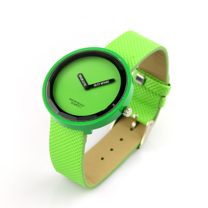 Minimalist Matte Leather Belt Watch - Black