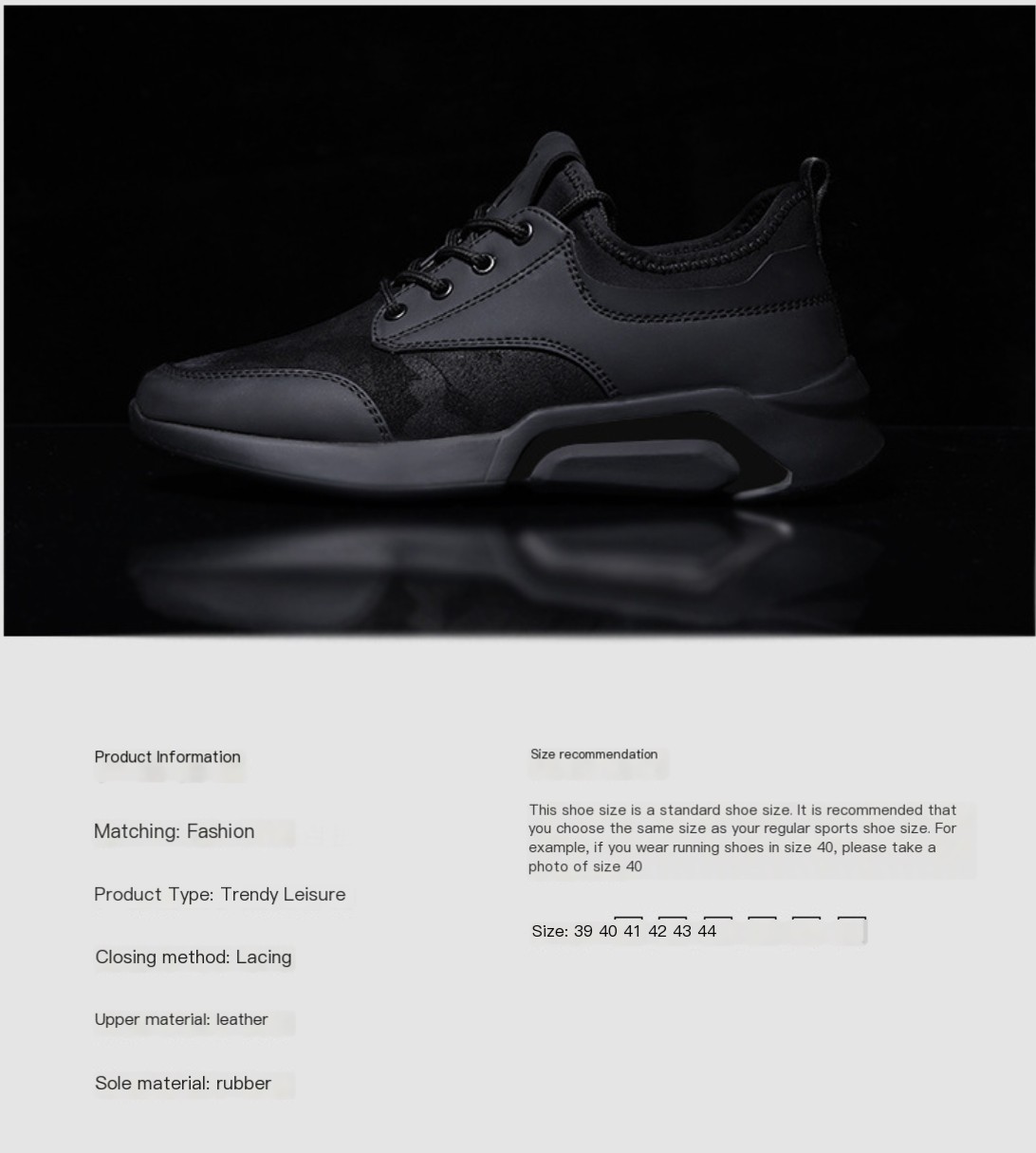 Casual Sports Shoes - Black