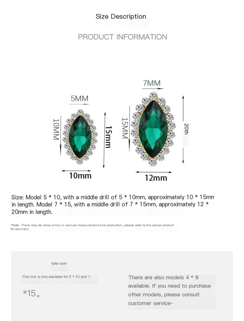 Colored Horse Eye Glass Rhinestones 3