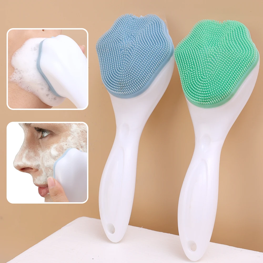 Silicone Cat Paw Facial Cleansing Brush in Use