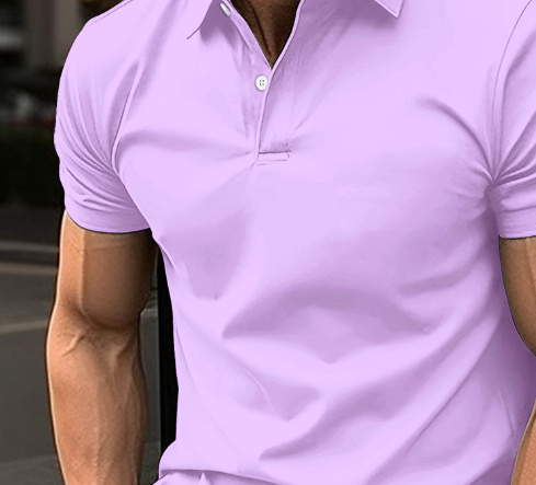 Solid Color Men's Sports Polo Shirt 6