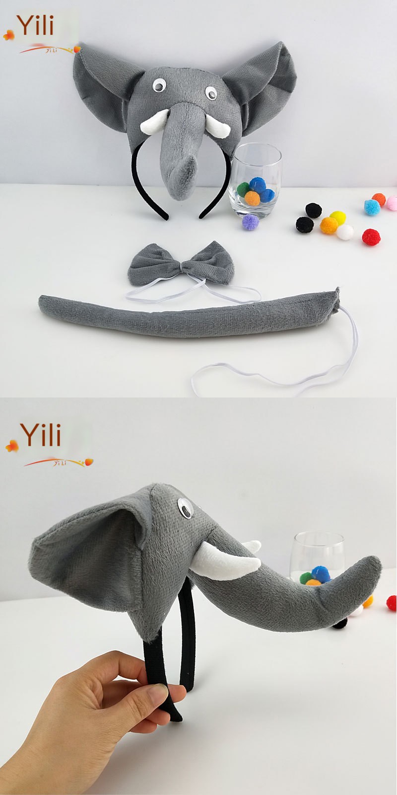 Elephant Headband with Gloves