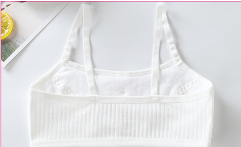 Girl Kitted Sling Bras - White
