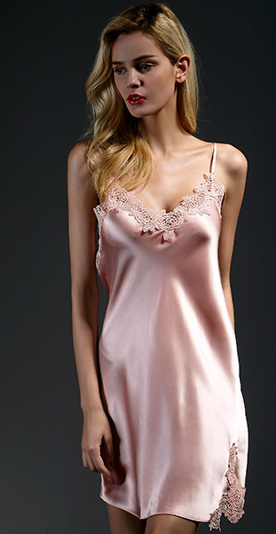 Silk Sleepwear Set - Pink