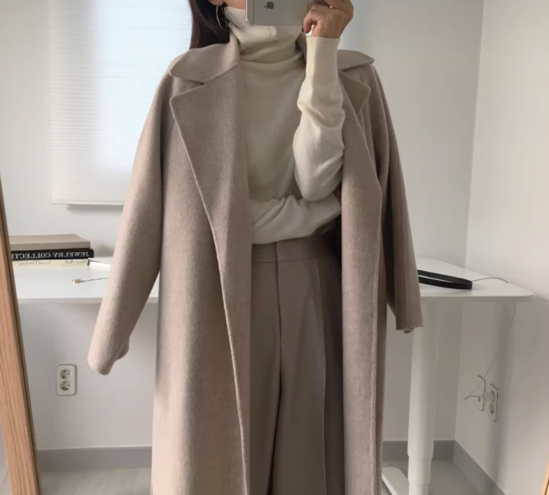 Vintage Handcrafted Cashmere-Feel Wool Coat - Image 2