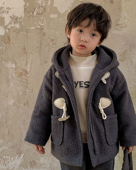 Baby Lamb Wool Coat Grey