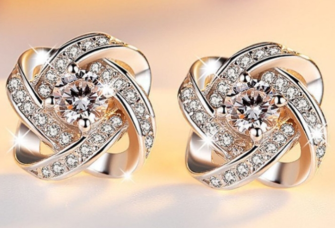 White Diamond Earrings