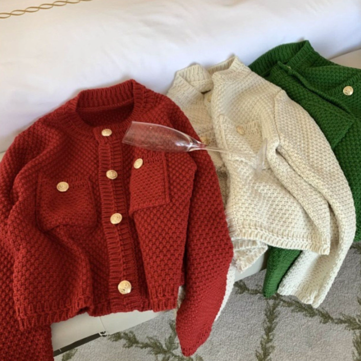 Knitted Cardigan in Action