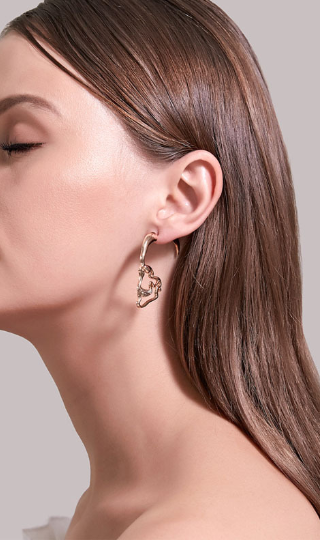 Punk Skull Earrings in Different Angles