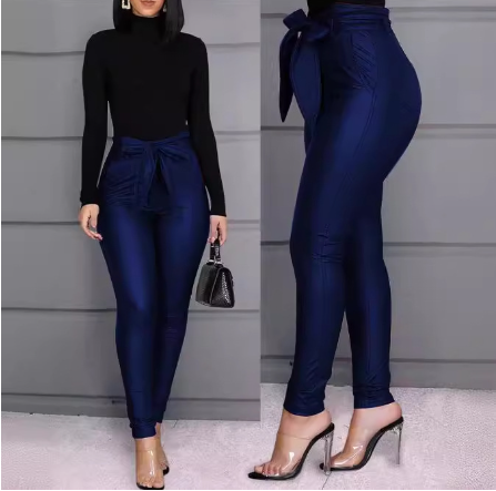 High Waisted Leather Pants