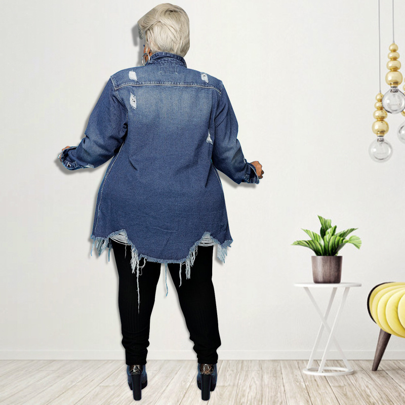 Women's Denim Trench Coat 3