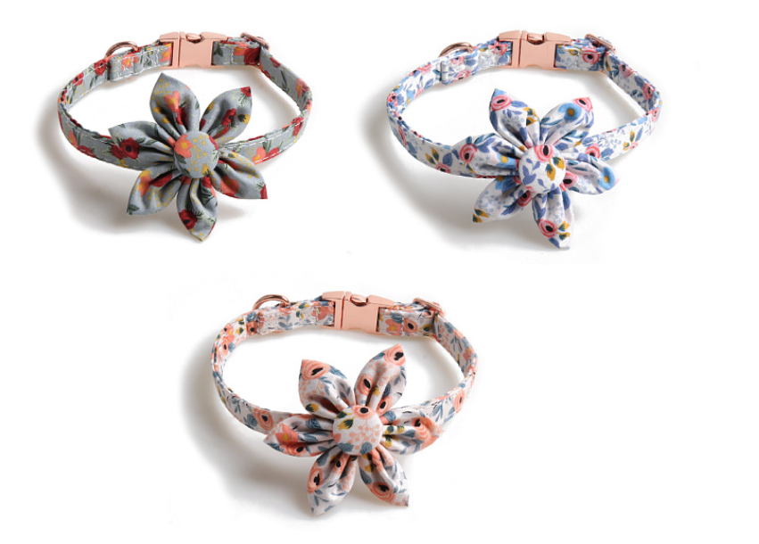 Flower Print Dog Collar 3