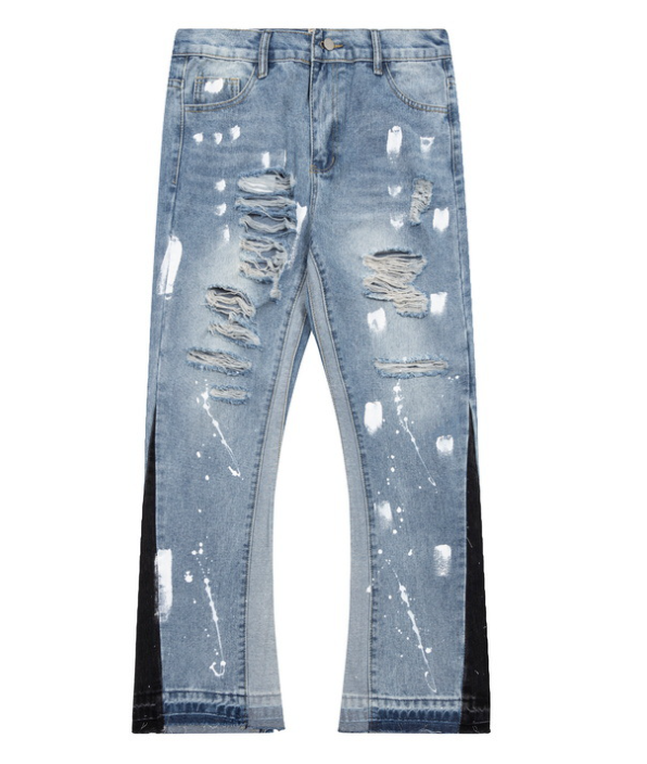 Distressed Straight-Leg Jeans 3