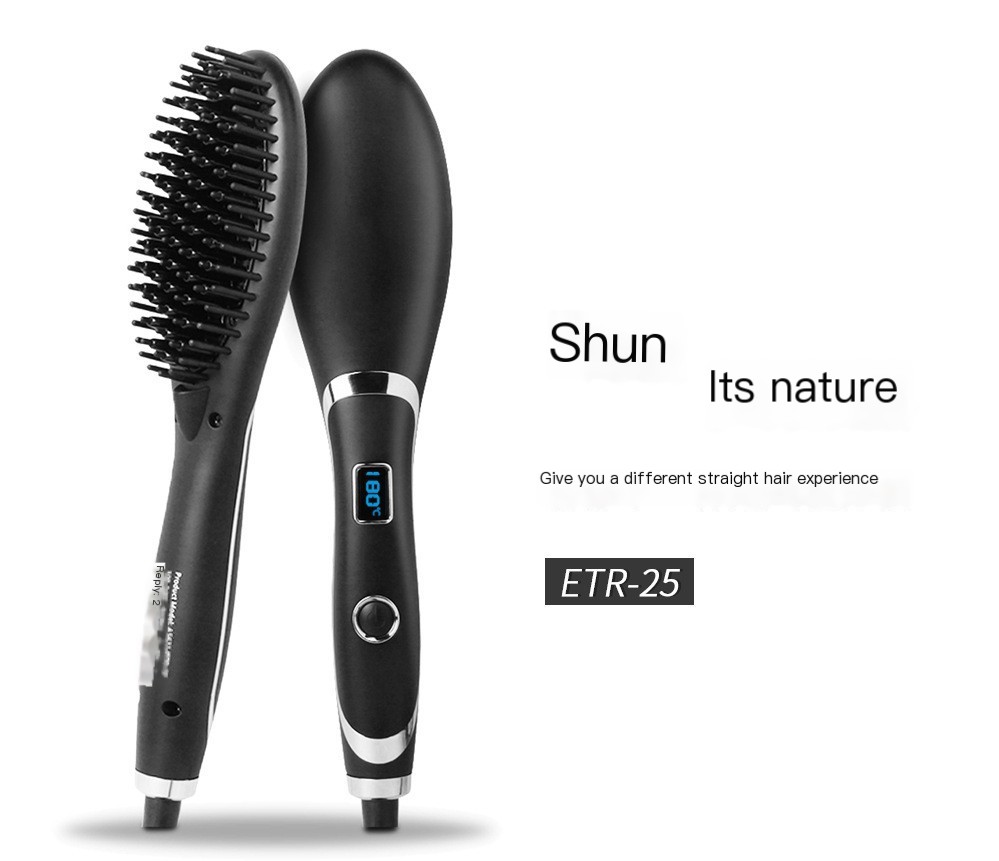 Ceramic Hair Straightening Brush Image 1